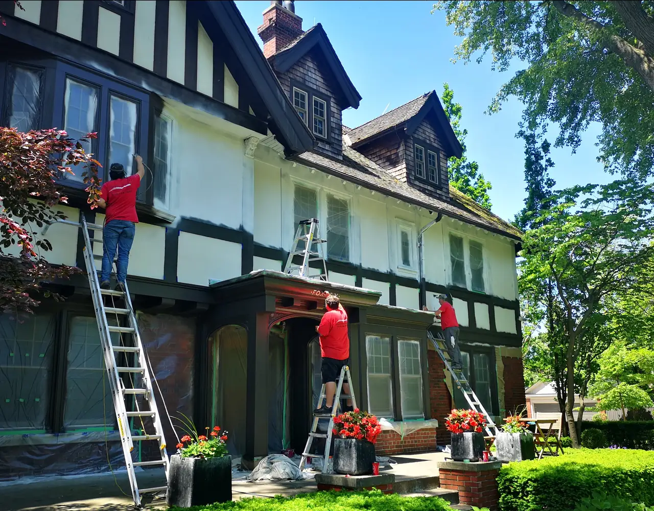 Freshly painted living room with clean lines and natural light